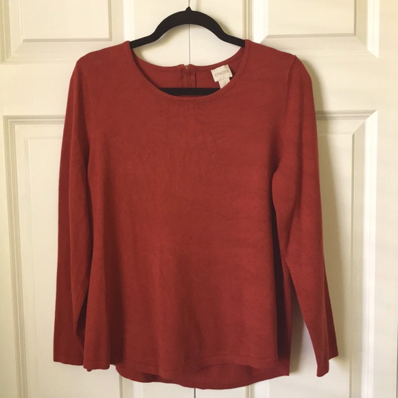CHICO’S SWEATER WITH ZIPPER DETAIL, SIZE 1 - Picture 1 of 3